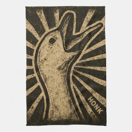 Honk Goose Funny Duck Chicken Meme Theedoek (Verticaal)