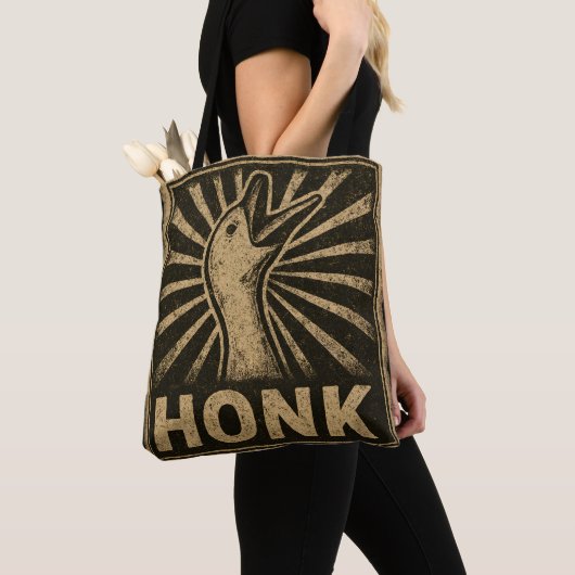 Honk Goose Funny Duck Chicken Meme Tote Bag (Dichtbij)