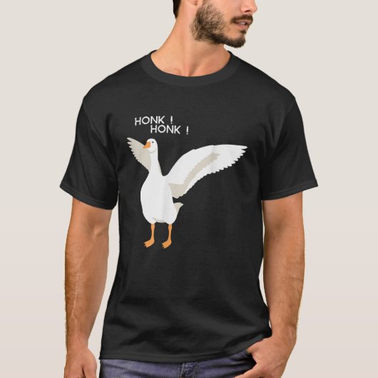 Honk Goose Honk de verschrikkelijke gans T-shirt (Voorkant)