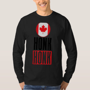 Honk Honk Canadian Truckers Rule Canada Funny Vint T-shirt