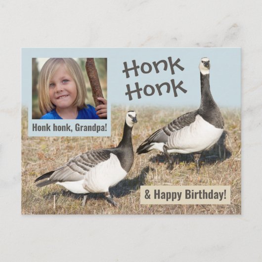 Honk honk + Grandpa's verjaardag CC0317 Briefkaart (Voorkant)