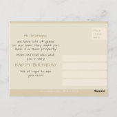 Honk honk + Grandpa's verjaardag CC0317 Briefkaart (Achterkant)