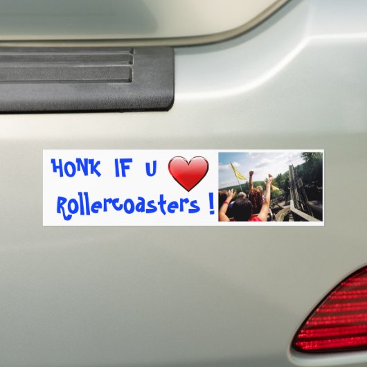 HONK IF U    LOVERollerachtskusten Bumpersticker (Op auto)