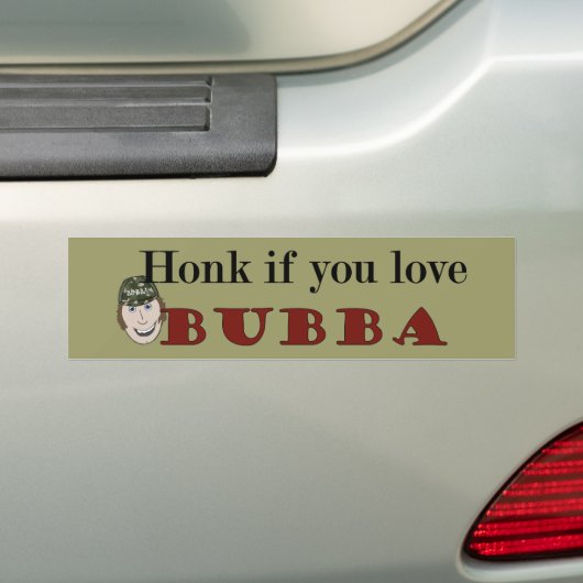 Honk If You Love Bubba Bumpersticker (Op auto)