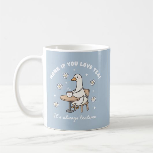 Honk If You Love Tea Cute Goose Mug Koffiemok (Links)