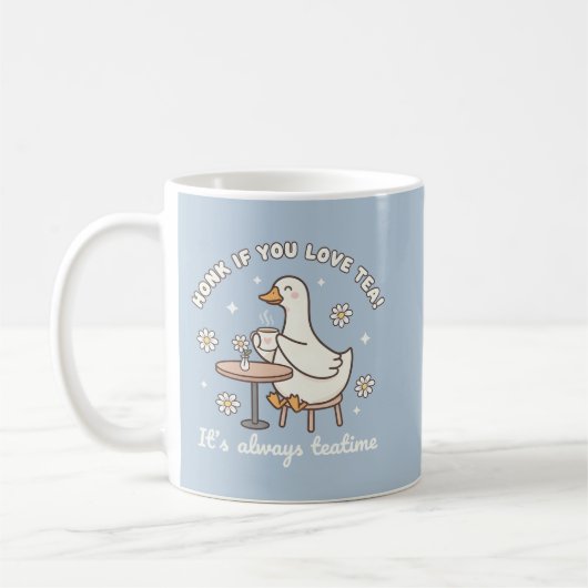 Honk If You Love Tea Cute Goose Mug Koffiemok (Links)