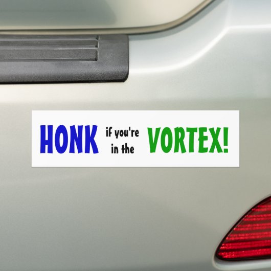 Honk in Vortex Bumpersticker (Op auto)