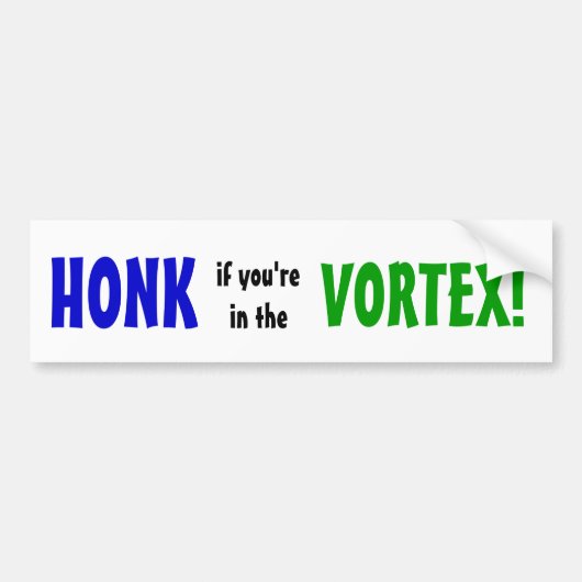 Honk in Vortex Bumpersticker (Voorkant)