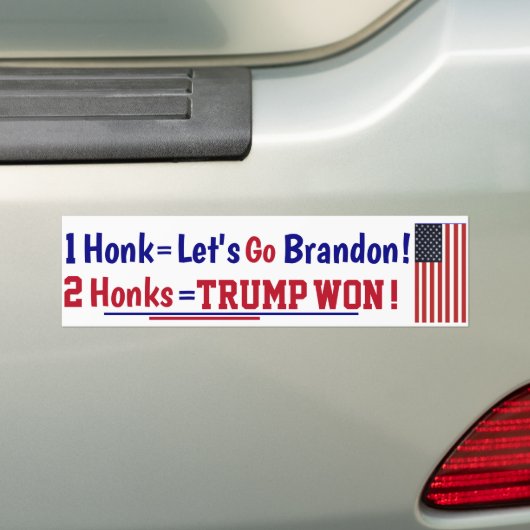 Honk Let's gaan Brandon Bumpersticker (Op auto)