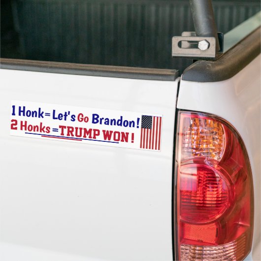 Honk Let's gaan Brandon Bumpersticker (Op Truck)