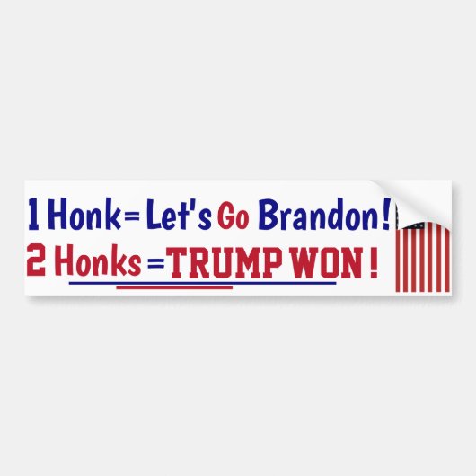 Honk Let's gaan Brandon Bumpersticker (Voorkant)
