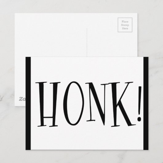 HONK LOUD CAR SOUND HORN BRIEFKAART (Voorkant / Achterkant)