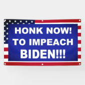 Honk nu om Biden te belemmeren Spandoek (Horizontaal)