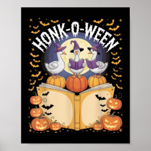 Honk-o-ween Goose Holiday Vibes voor plezier Hallo Poster