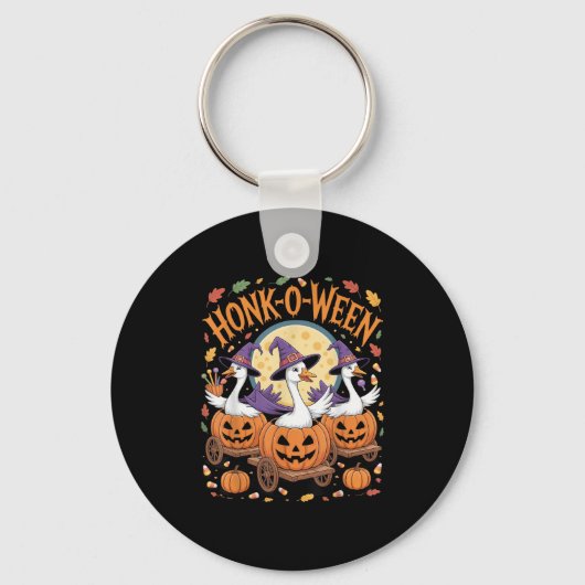 Honk-o-ween grappige ganzen Halloween kostuum voor Sleutelhanger (Voorkant)