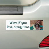 Honk of golf als je van Orangutans houdt Bumpersticker (Op auto)