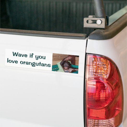 Honk of golf als je van Orangutans houdt Bumpersticker (Op Truck)