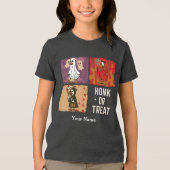 Honk or Treat Funny Halloween Duck Tri-Blend Shirt (Voorkant)