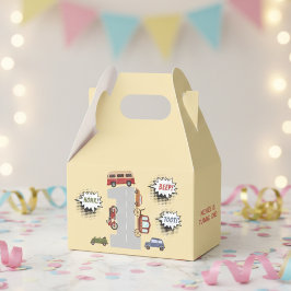 Honk piep toot retro voertuigen eerste jongen verj bedankdoosjes