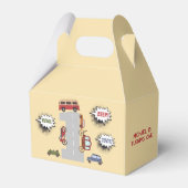 Honk piep toot retro voertuigen eerste jongen verj bedankdoosjes (Voorkant Zijde)