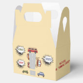 Honk piep toot retro voertuigen jongen verjaardag bedankdoosjes (Geopend)