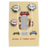Honk piep toot retro voertuigen jongen verjaardag medium cadeauzakje (Achterkant)