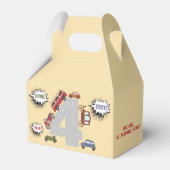 Honk piep toot retro voertuigen voort jongen verja bedankdoosjes (Achterkant)