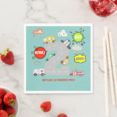 Honk piep toot voertuigen jongen verjaardag servet (Insitu)