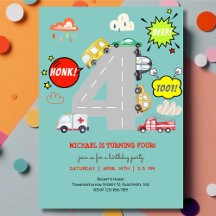 Honk piep toot voertuigen voort jongen verjaardag