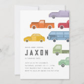 Honk Piep Vroom Kinder Auto Verjaardagsfeestje Kaart (Voorkant)