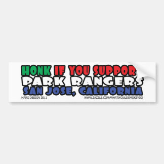 honk support park rangers bumpersticker