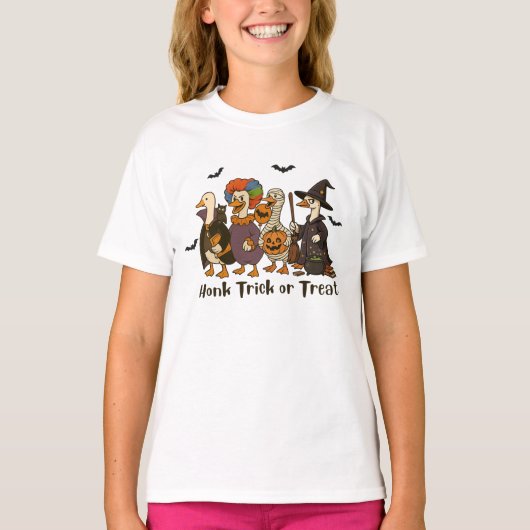Honk Trick or treat Halloween Goose Kostuum T-shirt (Voorkant)