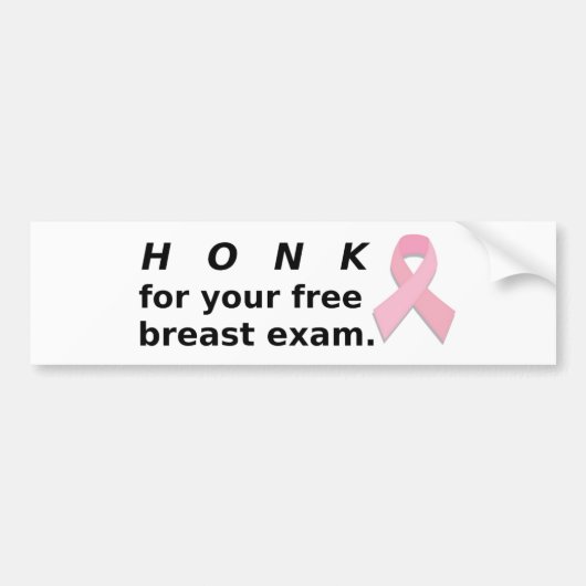 Honk voor examen. bumpersticker (Voorkant)