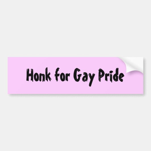 Honk voor Gay Pride Bumpersticker (Voorkant)