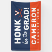 Honk voor het Afstudeerder van Virginia Cavalier Spandoek (Verticaal)