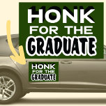 Honk voor het Afstuderen moderne groene zwart Automagneet<br><div class="desc">Een goede manier om u enige waardering te geven voor al hun inspanningen om hun studie af te ronden. Festieve en moderne zwart-witte typografie. De achtergrondkleur kan in kleur van uw eigen keus worden veranderd. Eenvoudig en gemakkelijk leesbaar. Ideaal voor parades in de autobuurt.</div>