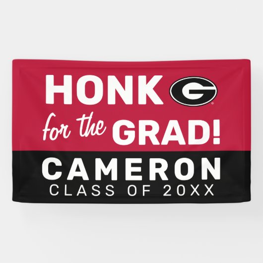 Honk voor het Georgische Afstudeerder Spandoek (Horizontaal)