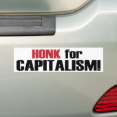 Honk voor het kapitalisme! bumpersticker (Op auto)