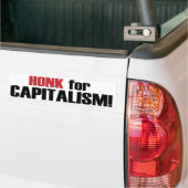 Honk voor het kapitalisme! bumpersticker (Op Truck)