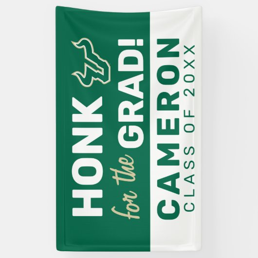 Honk voor het USF-Afstudeerder Spandoek (Verticaal)