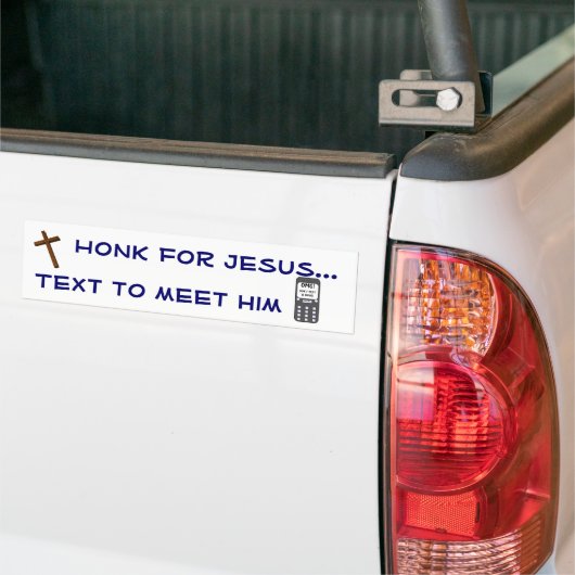 Honk voor Jezus Bumpersticker (Op Truck)