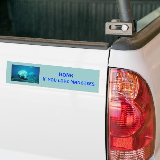 Honk voor Manatees Bumpersticker (Op Truck)