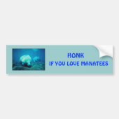 Honk voor Manatees Bumpersticker (Voorkant)