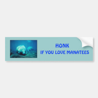 Honk voor Manatees Bumpersticker