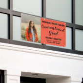 Honk voor onze Quarantined Afstudeerder Outdoor Ba Spandoek (Buitenkant Gebouw)