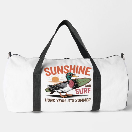 Honk Yeah, het is zomer" - Surfer Duck Plunjezak (Voorkant)