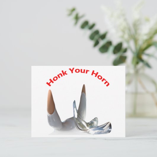 Honk Your Horn Briefkaart (Staand voorkant)