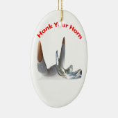 Honk Your Horn-Oval Ornaments Keramisch Ornament (Rechts)