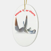 Honk Your Horn-Oval Ornaments Keramisch Ornament (Links)