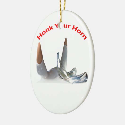 Honk Your Horn-Oval Ornaments Keramisch Ornament (Links)